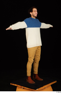 Pablo brown shoes brown trousers dressed standing sweater t-pose whole…